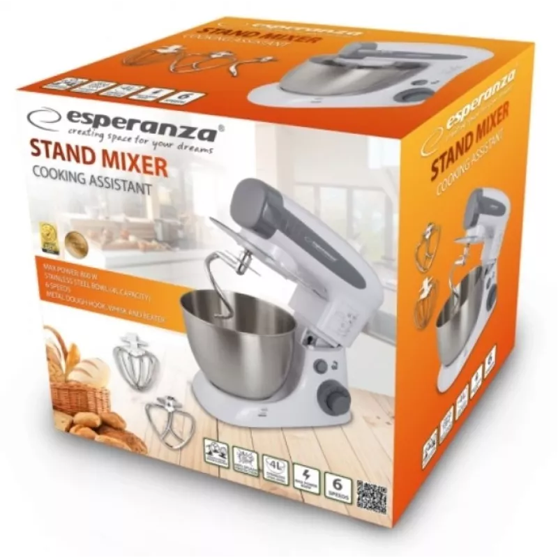Esperanza EKM024 Mikseris ar Statīvu 800 W Pelēks