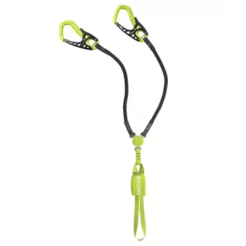 Krišanas aiztures saite Edelrid kabelis COMFORT TRI — melna/zaļa, 532 g, minimālais lietotāja svars 40 kg