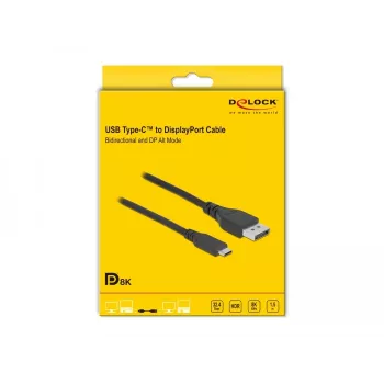 USB Type-C uz DisplayPort kabelis DeLOCK 86040 8K 60 Hz 1,5 m
