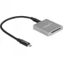 DeLOCK 91006 karšu lasītājs, pelēks, SD, USB Type-C, 10000 Mbit/s