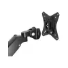 Manhattan Dual Desk Mount for TV & Monitors (Full Motion Gas Spring) ar iebūvētu dokstaciju, Ekrāniem līdz 27 collām, Porti (x7): Ethernet, HDMI (x2), USB-A (x3) un USB-C, Strāvas padeve (100 W) uz USB-C portu (Nepieciešams atsevišķs USB-C sienas lādētājs/kabelis), VESA: 75x75 un 100x100 mm