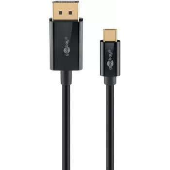 USB-C uz DisplayPort kabelis GOOBAY 75704, 1 m, līdz 4K@60Hz