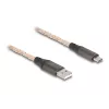 DeLOCK USB 2.0 kabelis Type-A uz USB Type-C RGB 1m