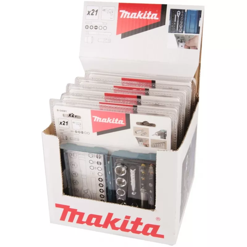 Makita skrūvgrieža uzgaļu un sprēslēga komplekts, 21 gab. (B-54081)