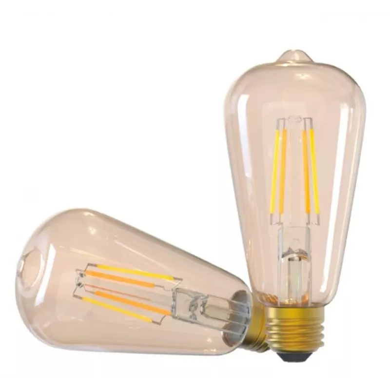 Viedā spuldze Tellur WiFi Filament E27 dzintara balta silta aptumšojama 6W 806lm