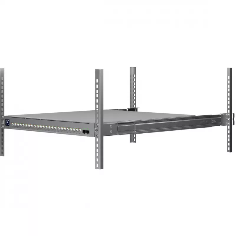Tīkla slēdzis Ubiquiti UniFi ECS-24-POE — pārvaldīts L2/L3, 24× 10G RJ-45, PoE, 1U, pelēks