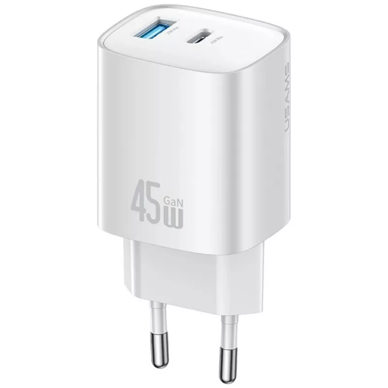 Lādētājs T66 45W GaN CC290 USB-A + USB-C