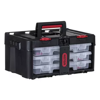 KETER Stack'N'Roll instrumentu kaste (17210831/253380) ar 3 organizatoriem, melna