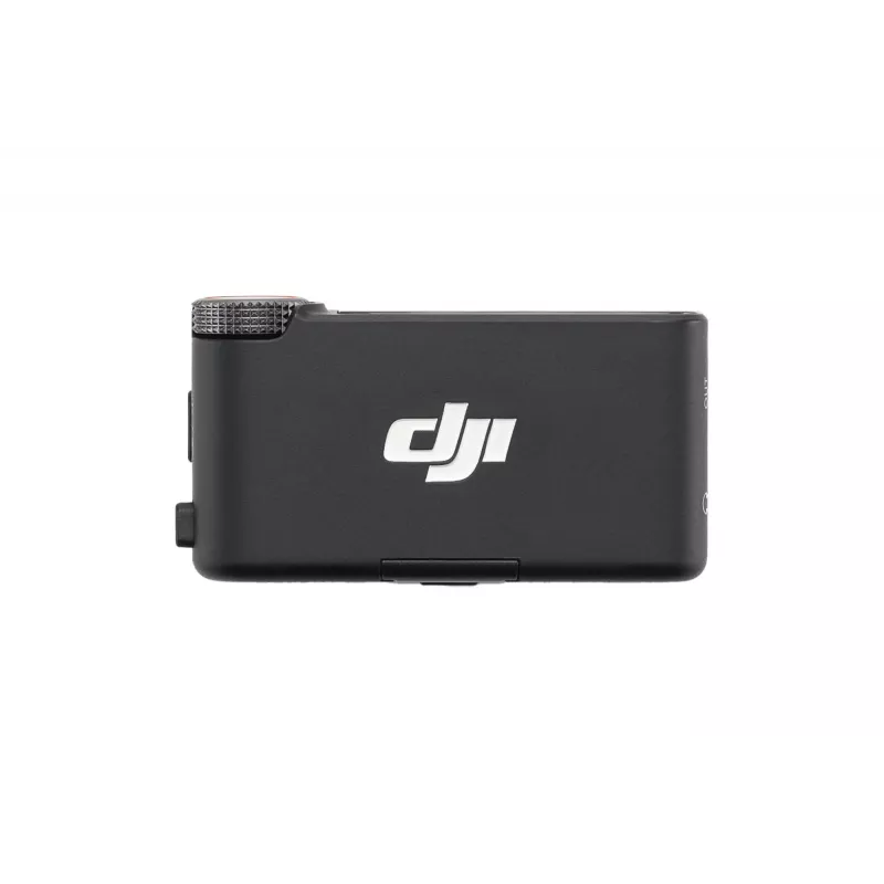 Mikrofona uztvērējs DJI Mic 3 Camera mount melns — darbināms ar baterijām, komplektā 3,5 mm audio un USB kabeļi