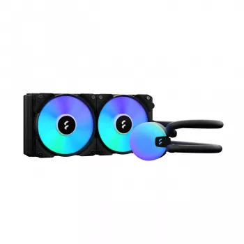 Viss-vienā šķidruma dzesētājs Fractal Design Lumen S24 v2 RGB — 240mm radiators, 120mm RGB ventilatori, Melns