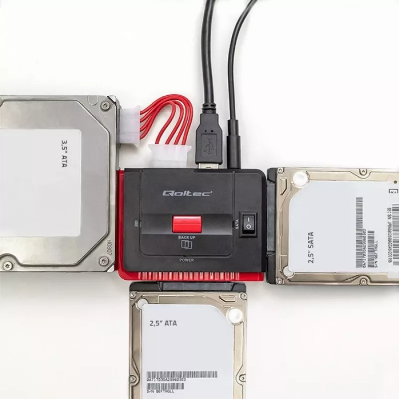 USB 3.0 uz IDE SATA III adapteris QOLTEC 50645