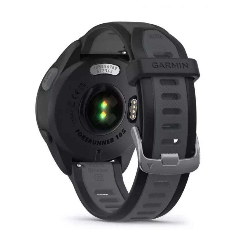 Garmin Forerunner 165 3,05 cm (1.2) AMOLED 43 mm digitāls 390 x 390 pikseļi skārienjūtīgs melns GPS (satelīts)
