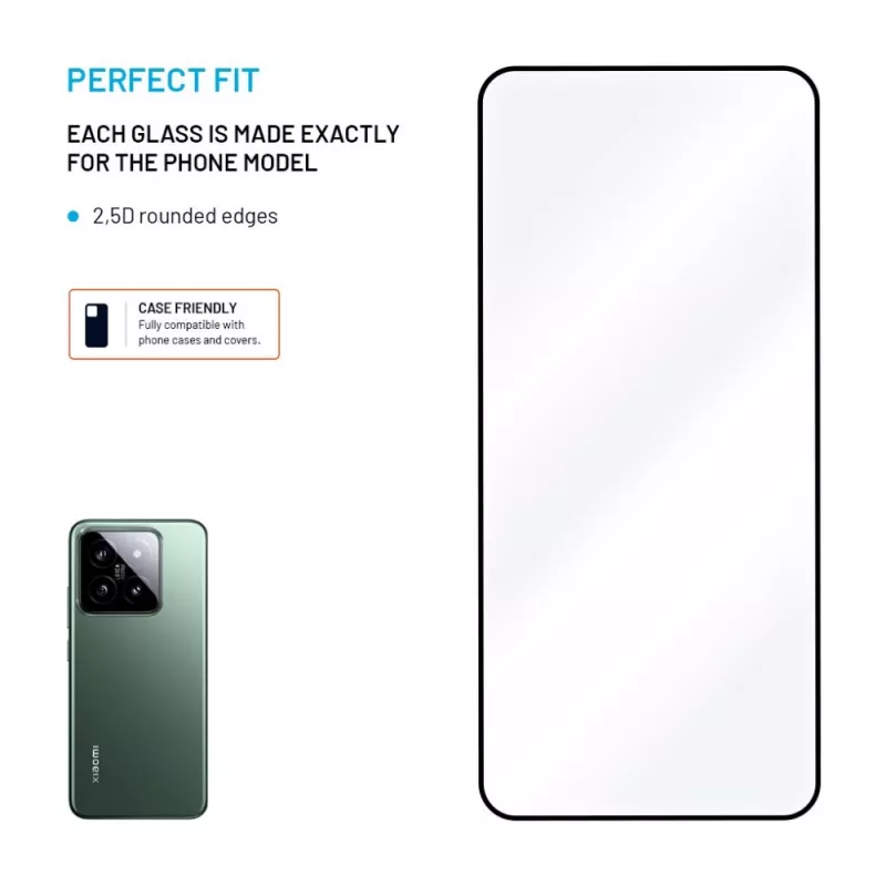 Rūdīta stikla ekrāna aizsargs FIXED priekš Xiaomi 15 Full Cover 2.5D – aizsardzība no malas līdz malai