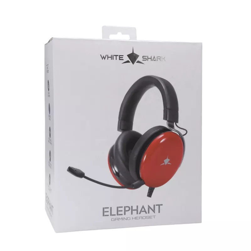 Austiņas White Shark GH-2540 Elephant Red