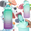 Extralink Motivējošā pudele, 2000 ml, zaļi violeta, BUT-190