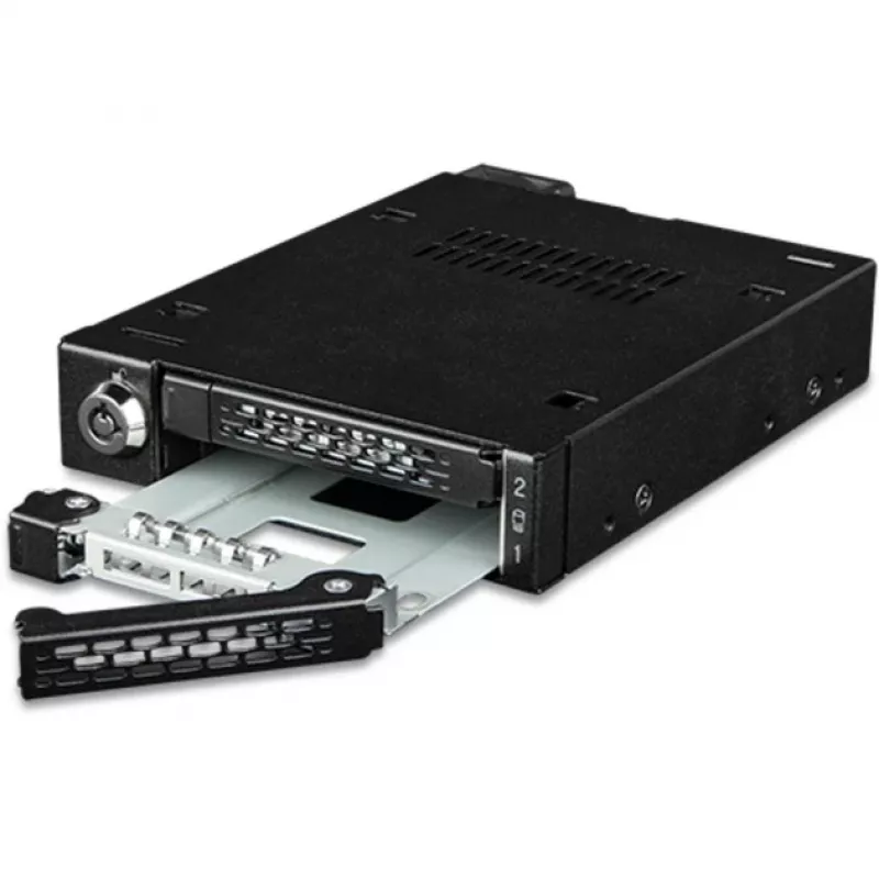 Diskdziņa nodalījuma adaptera rāmis icy dock MB092VK-B diviem 6,3 cm U.2 / U.3 NVMe SSD uz 3,5 collu nodalījumu (melns)