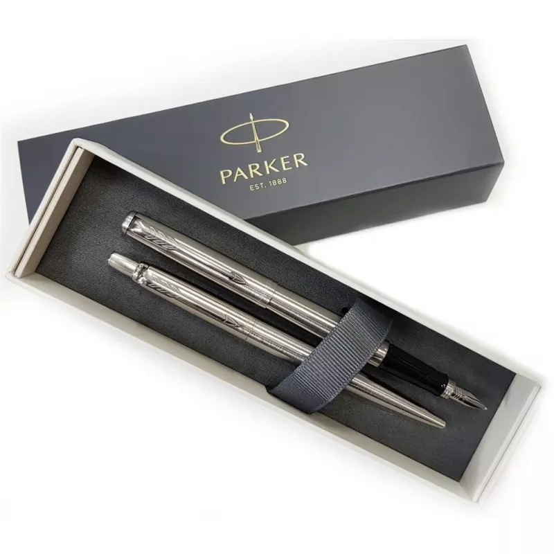 Parker 2093258 pildspalvu komplekts melns, sudrabots 2 gab.