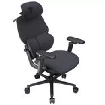 Spēļu krēsls thunder x3 FLEX Pro Fabric pelēka — ergonomisks grozāmais sēdeklis, regulējami roku balsti un atgāšanās