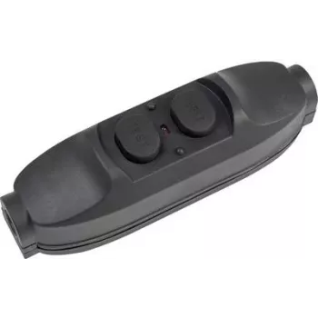 AS Schwabe Inline slēdzis ar PRCD 230 V melns IP55 modelis 45223
