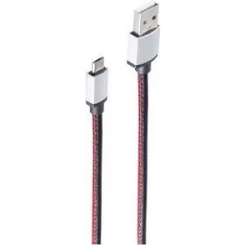 USB vads ShiverPeaks BS14-50096 0,9m USB A Micro-USB B Sarkans