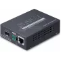 PLANET 802.3at PoE+ PD tīkla multivides pārveidotājs 2000 Mbit/s Melns