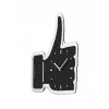 NeXtime pulkstenis 3072zw Thumbs up, 40,5x41 cm, sienas, melns/sudrabs