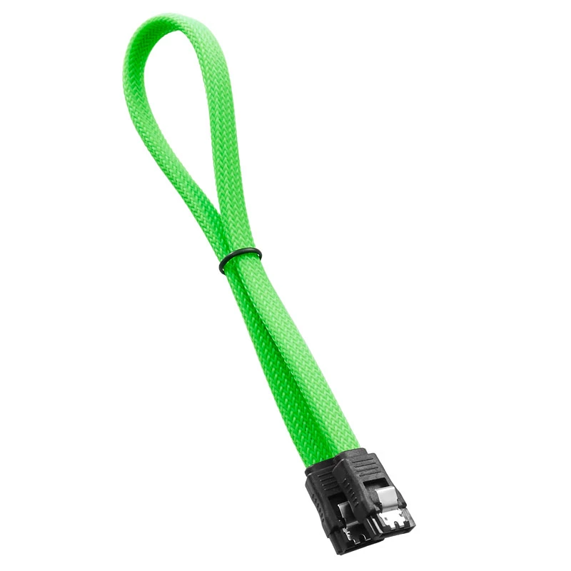 CableMod ModMesh - SATA kabelis - Serial ATA 150/300/600 - SATA (W) uz SATA (W) - 60 cm - Gaiši zaļš (CM-CAB-SATA-N60KLG-R)