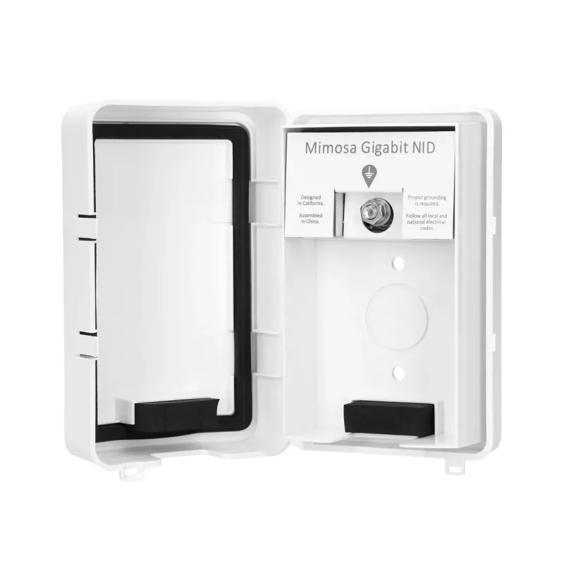 Āra saskarne, zibensnovedējs ar zemējumu Mimosa NID, 2x RJ-45, Gigabit, IP54