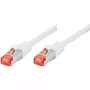 Tecline exertis Connect - komutācijas kabelis - RJ-45 (V) uz RJ-45 (V) - 1 m - SSTP kabelis - CAT 6 - bez halogēna - balts (71501W)