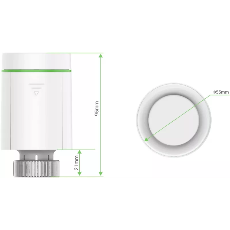 Iekštelpu rotējošs LED sensors EZVIZ T55 — balta plastmasa, AA baterija, Ø 5,5 cm, augstums 95 mm