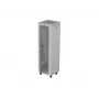 19 collu 42U LANBERG stāvošs statņu skapis 600×600 mm pelēks ar stikla durvīm un LCD (plakanā iepakojumā)