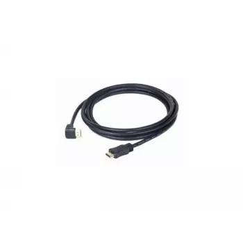 HDMI v2.0 90 grādu vīrišķais uz taisno vīrišķo savienotāju kabelis, 19 kontaktu apzeltīti savienotāji, 1,8 m, bez iepakojuma