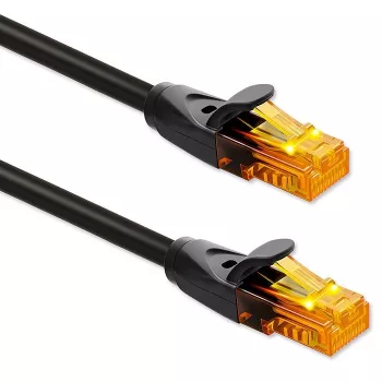 Ethernet komutācijas kabelis QOLTEC UTP Cat6 10 m, 2×RJ45, melns
