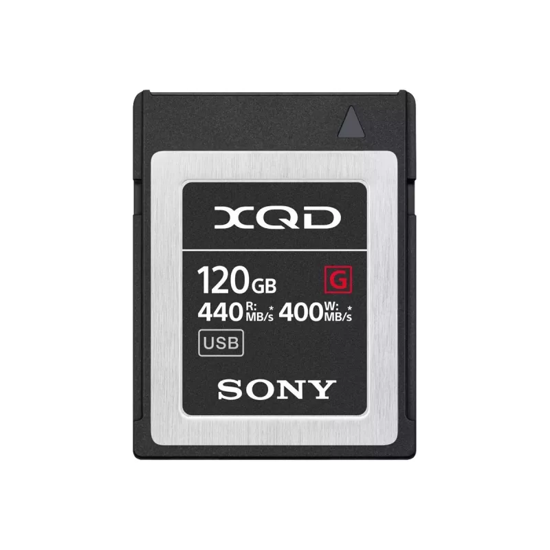 Sony QD-G120F 120 GB ātrdarbīga XQD atmiņas karte, 120 GB, XQD, 440 MB/s, 400 MB/s, ūdensizturīga, temperatūras izturīga, melna