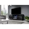 TV statīvs cama meble QIU 160 — MDF melns spīdīgs, 1600×420×570 mm