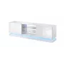 Cama TV skapis QIU 200 MDF balts glancēts/balts glancēts