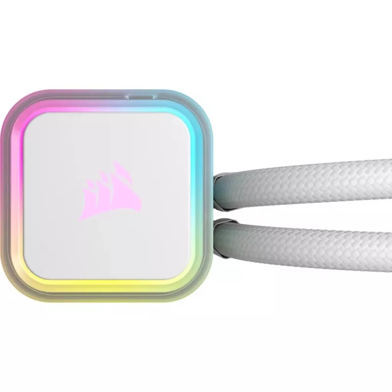 CORSAIR iCUE H100i RGB ELITE procesora šķidruma dzesēšanas sistēma 1 gab. balta 120 mm