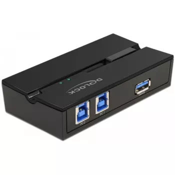DeLOCK 11495 datora datu pārslēdzējs 5 Gbit/s, melns, plastmasa