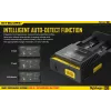 Bateriju lādētājs Nitecore D2 — 2 slotu lādētājs AA/AAA/AAAA/C baterijām, 100–240 V ieeja, 4,2 V izeja, melns