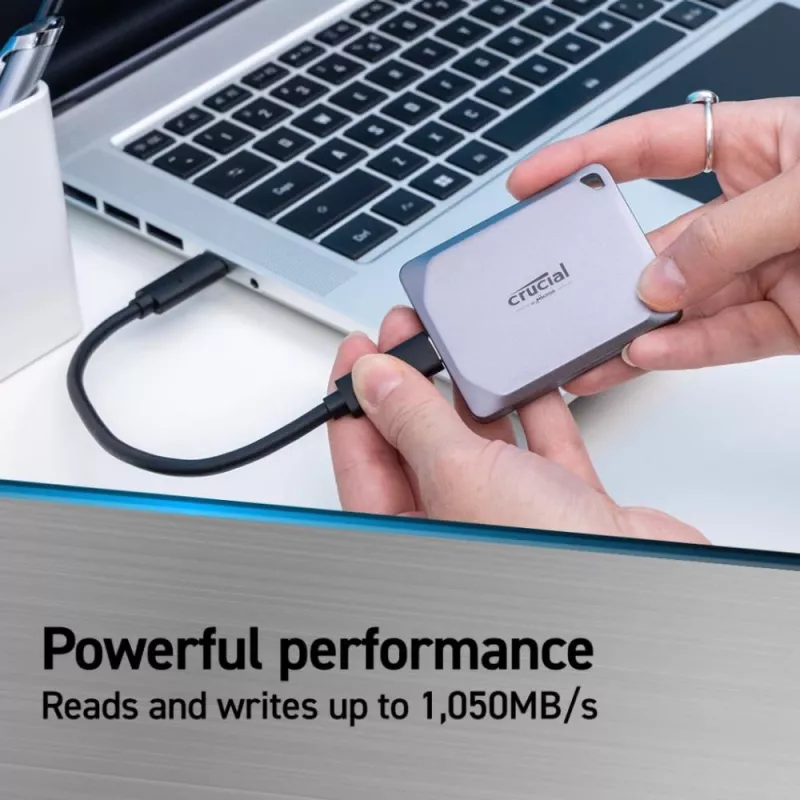 Crucial X9 Pro 4TB ārējais USB 3.2 Gen2 Type-C pārnēsājamais SSD