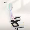 RGB baltas siets spēļu krēsls