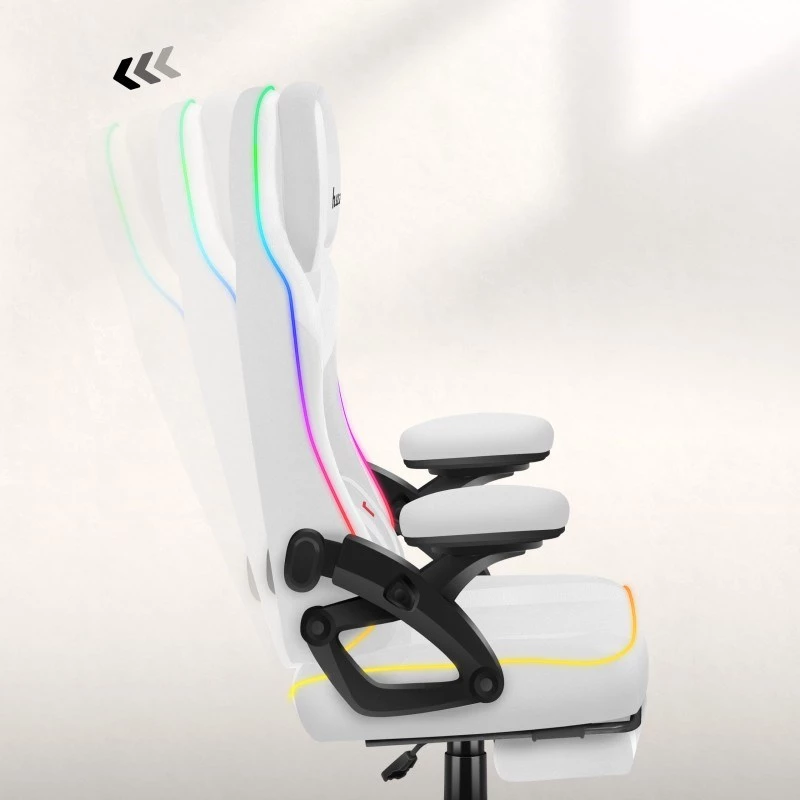 RGB baltas siets spēļu krēsls