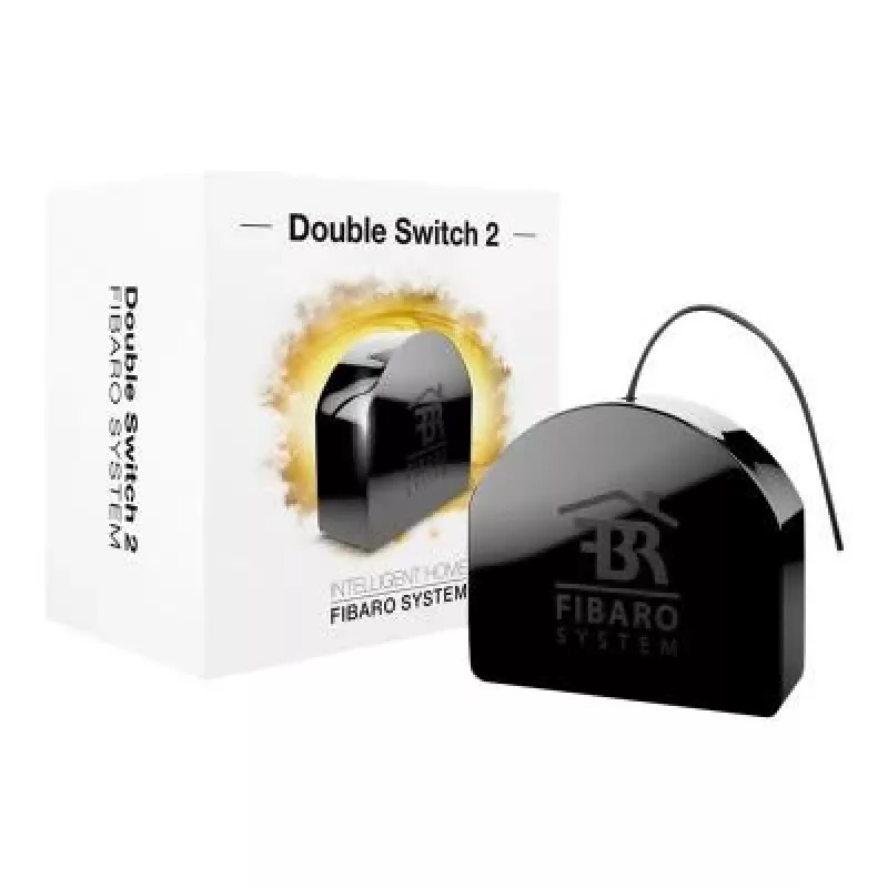 Elektriskais relejs Fibaro FIBEFGS-223 Melns — 230 V AC, 10 A, IP20, 42×38×20 mm