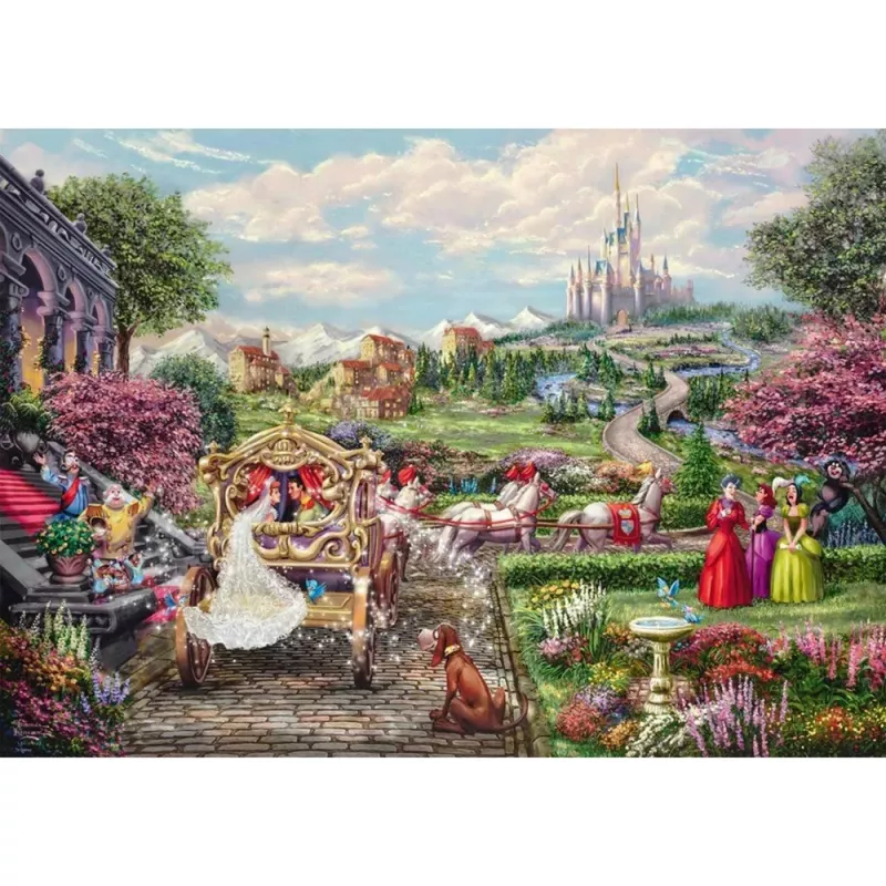 Thomas Kinkade Studios: Disney Dreams Collection - Cinderella Happily Ever After, Puzzle 1000 gab.