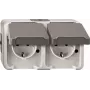 Kontaktligzda Merten MEG2321-8029 CEE 7/3 pelēka, IP44, 250 V, 16 A, 143×57×83 mm