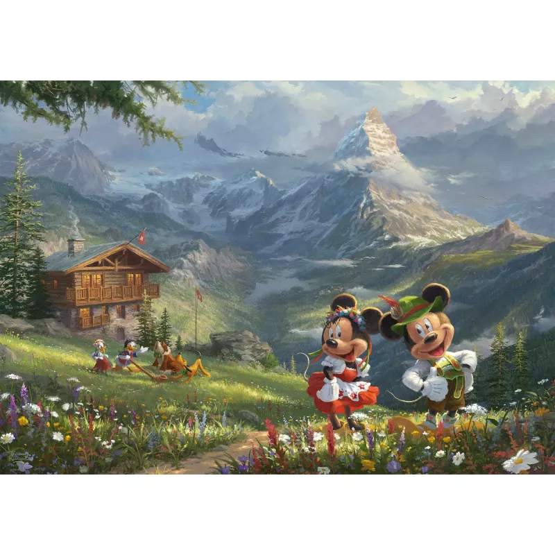 Thomas Kinkade Studios: Disney - Mickey & Minnie Alpos, Puzle 1000 gab.