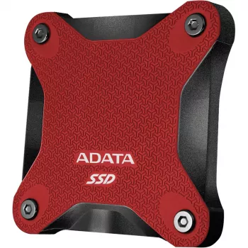 Ārējais SSD ADATA SD620 1 TB, pārnēsājams USB 3.2 Gen 2 (Micro-USB B), lasīšanas ātrums 520 MB/s, rakstīšanas ātrums 460 MB/s, triecienizturīgs, sarkans