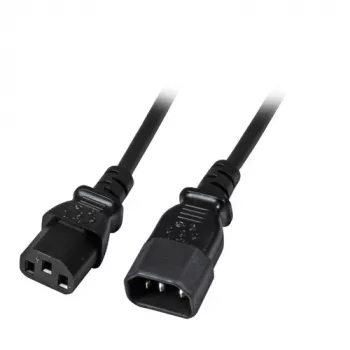 EFB-Elektronik IEC strāvas pagarinātāja kabelis C14 180° - C13 180°, melns, 1,0 m, 3 x 0,75 mm² Ražotājs: EFB Elektronik (EK503.1)