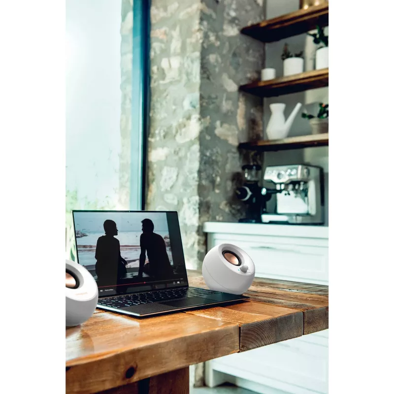 Creative Labs Pebble V3 Balts Vadu un Bezvadu 10 W