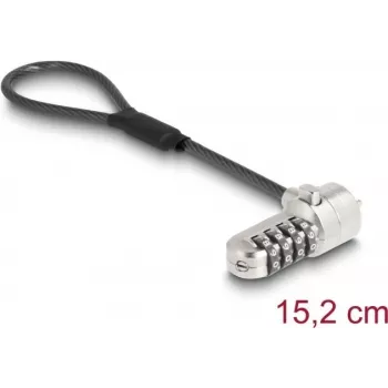 Piezīmjdatora drošības kabelis Navilock 20942 — 15,2 cm kabelis Kensington slota lietošanai